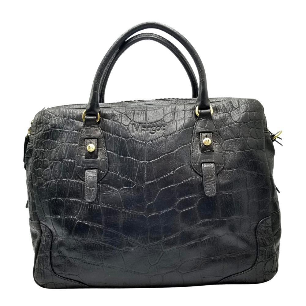 Margot New York Leather Travel Bag Tote Laptop Briefcase Carryall